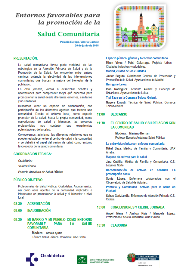 Jornada “Entornos favorables para la promoción de la Salud comunitaria” 