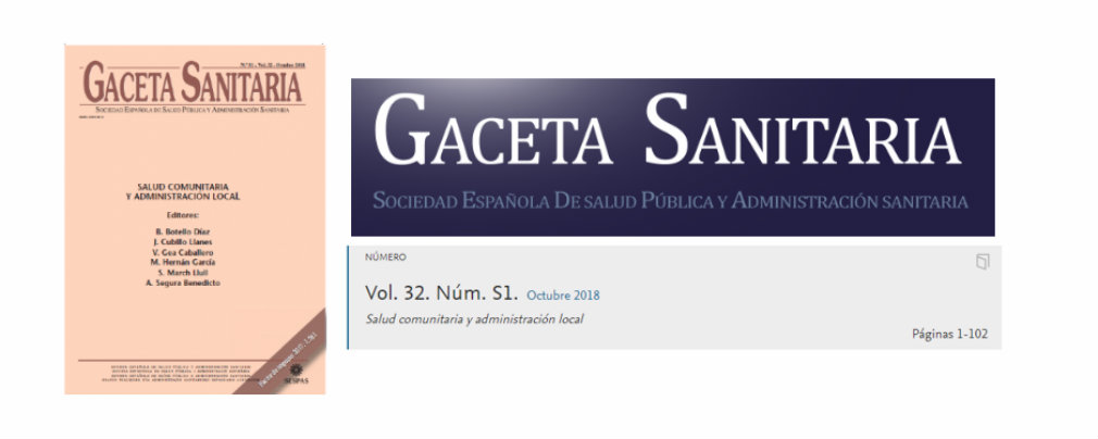 Salud comunitaria y la administración local. Informe SESPAS 2018