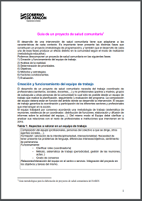 Guía de un proyecto de salud comunitaria / Gobierno de Aragón